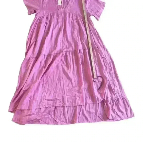 Women’s Size Small Dress Pink Maxi Boho‎ - Flowy Caftan Style Tiered - Picture 10 of 11
